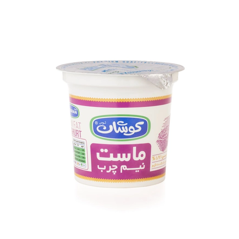 ماست 600 گرمی نیم چرب